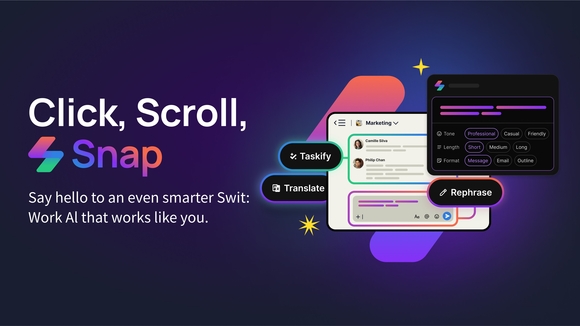 글로벌 협업 플랫폼 스윗,  워크 AI ‘스냅’ 출시