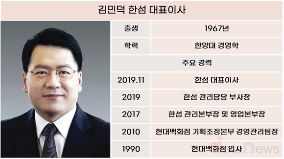 [취재] 김민덕 한섬 대표, 발목 잡힌 매출과 수익성…해결책은?