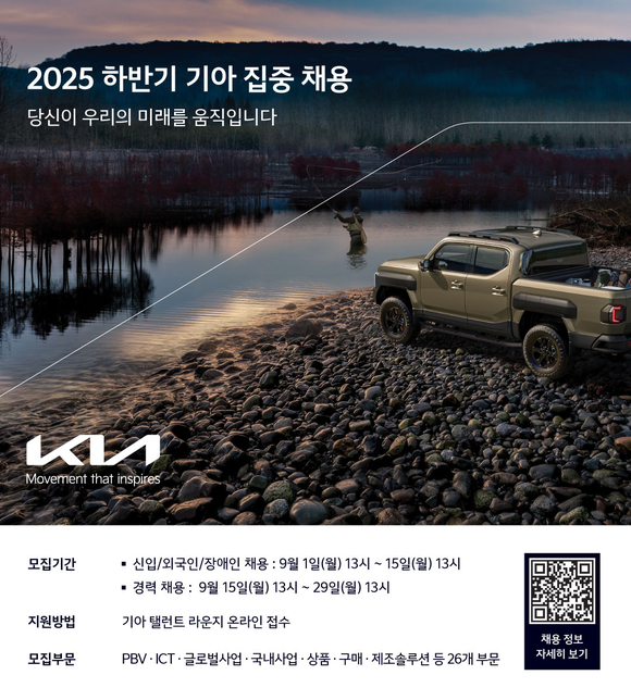 기아, 신입·경력·외국인·장애인 대상 집중 채용 개시