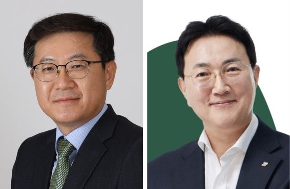 ▲윤석환 CJ제일제당 대표이사 겸 BIO 사업부문 대표(왼쪽), 이건일 CJ프레시웨이 대표이사 겸 CJ푸드빌 대표이사 / 사진=CJ그룹 CJ제일제당 대표에 윤석환, CJ푸드빌 대표에 이건일