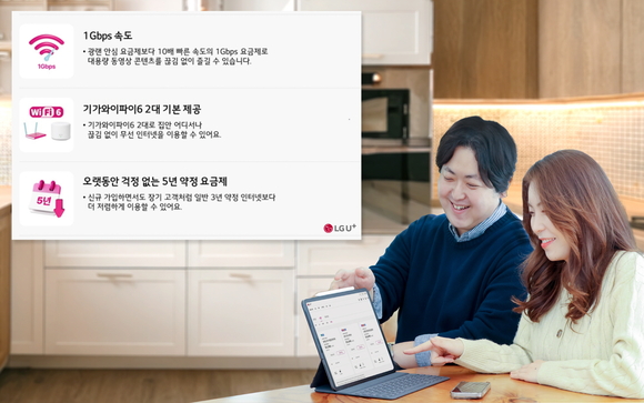 ▲LG유플러스가 신규 인터넷 요금제 ‘너겟 라이트’를 출시했다고 21일 밝혔다. 사진은 LG유플러스 직원이 너겟 라이트를 소개하고 있는 모습 / 사진=LG유플러스 LG유플러스, 신규 인터넷 요금제 ‘너겟 라이트’ 출시