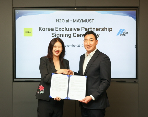 메이머스트-H2O.ai, 국내 AI 확산 위한 독점 파트너십 체결