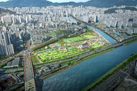 ▲수영공공하수처리시설 현대화 민간투자사업 조감도 / 사진=㈜한화 건설부문 ㈜한화 건설부문, ‘수영하수처리장 현대화사업’ 우선협상자 지정