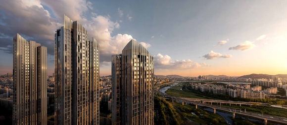 ▲래미안 르네아르 대치 부분 조감도 / 사진=삼성물산 건설부문 삼성물산, 대치쌍용1차 재건축 참여…조망·커뮤니티 특화 설계 제안